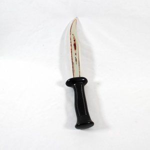 Halloween Costume Scream Bloody Prop Fake Plastic Knife Accessory